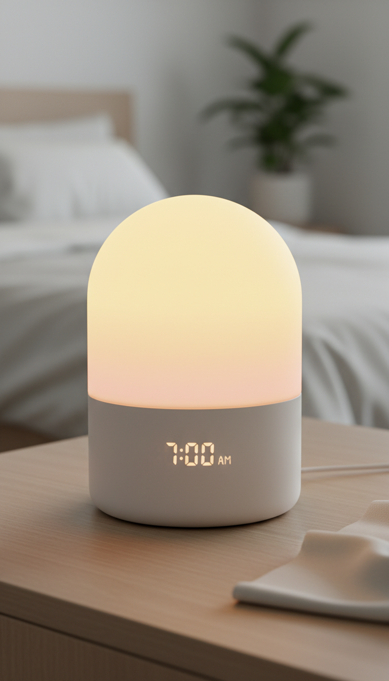 Smart sunrise alarm clock with mood light
