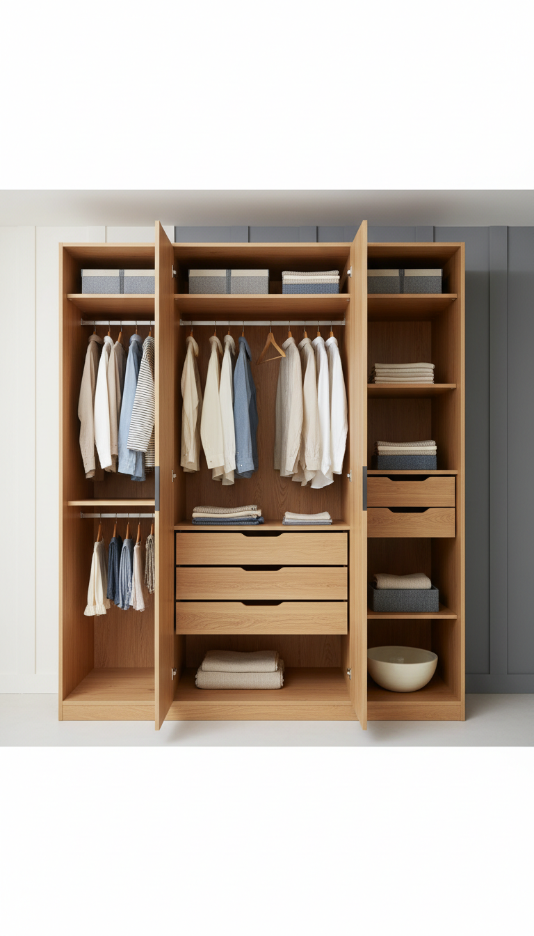 dressing sur mesure finition chêne naturel